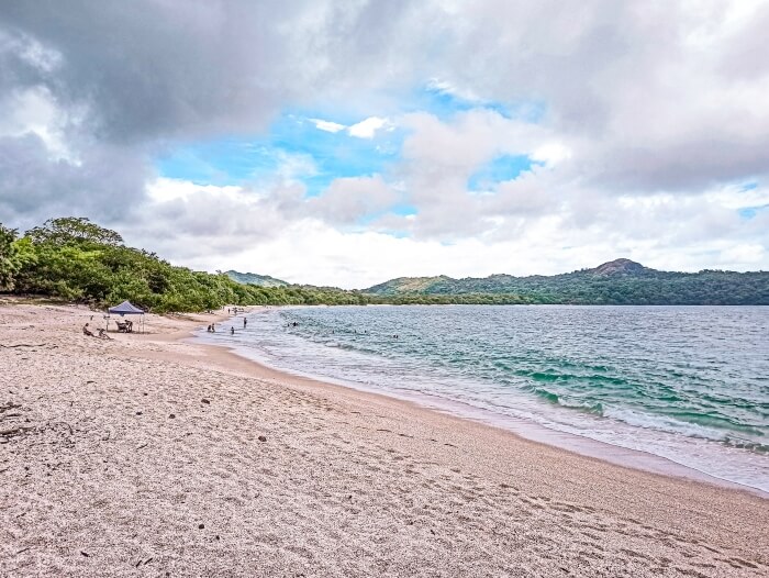 Playa Conchal in Costa Rica, a beach consisting entirely of white crushed seashells
